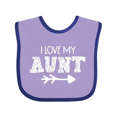 

Inktastic I Love My Aunt with Arrow Gift Baby Boy or Baby Girl Bib