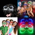 thumbnail image 4 of LED Glasses, Light Up Glasses Neon El Wire LED Light Up Eyeglasses Sunglasses Eyewear for Nightclub 4 Modes Battery (24 Pack, 6 Color), 4 of 8