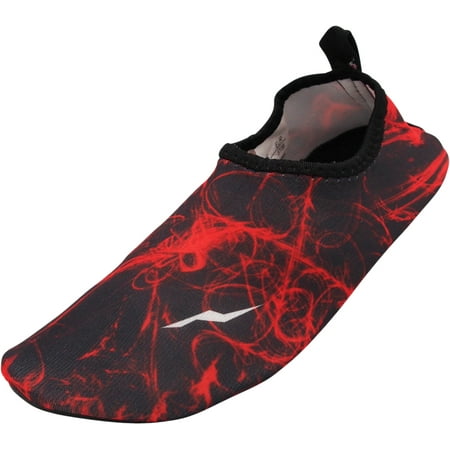 

Norty Men s Barefoot Water Skin Shoes Aqua Socks Beach Swim Surf Yoga Exercise 40661-Small Red/Black