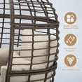 thumbnail image 2 of MeetLeisure Outdoor / Indoor Egg Chair with Ottoman & Cushions,Beige, 2 of 7