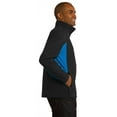 thumbnail image 3 of Port Authority Tall Core Colorblock Soft Shell Jacket-3XLT (Black/ Imperial Blue), 3 of 5