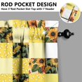 thumbnail image 4 of Country Boho Curtains 36 Inch Short - 3 Panel Floral Farmhouse Set with Vintage Botanical Design, Rod Pocket, 4 of 5