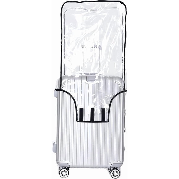 [2Pack]Luggage Protector Suitcase Cover PVC Waterproof Travel Suitcase Fits Most 20" to 30" (20" (13.8" L x 9.1" W x 20.9" H))