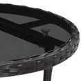 thumbnail image 5 of vidaXL 3 Piece Garden Bistro Set with Cushions Black Poly Rattan, 5 of 5