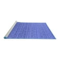 thumbnail image 2 of Ahgly Company Machine Washable Indoor Square Oriental Blue Industrial Area Rugs, 4' Square, 2 of 4