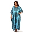 thumbnail image 2 of Up2date Fashion's Women's Caftan / Kaftan, Blue Mandala Print, Caf-95C2, 2 of 2
