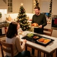 thumbnail image 3 of WARMOUNTS Electric Warming Tray 32''×18'', Adjustable Temperature, 10s Full Surface Heating, Smart Scheduling + Timer, Intelligent Digital Display, Food Warmer for Parties, Buffet, Home Use, 3 of 10