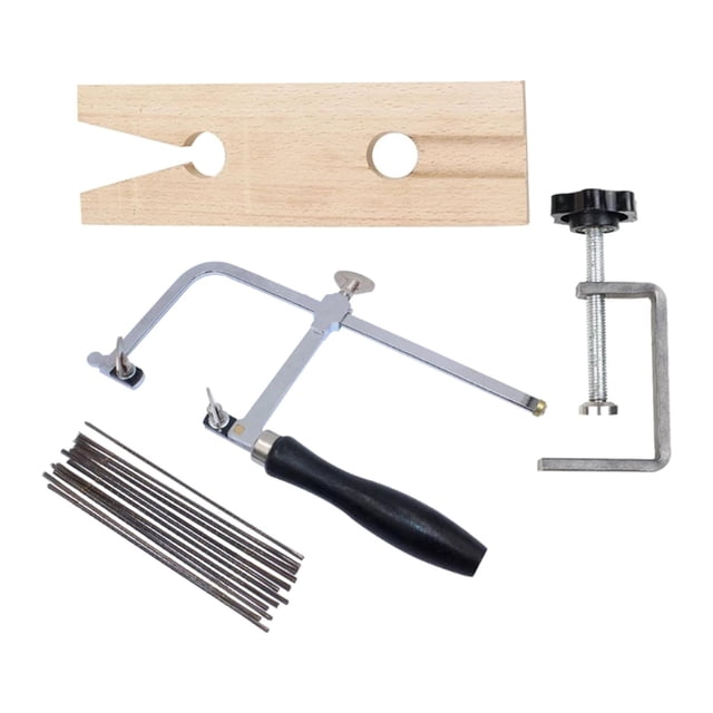 Rongfmy Ensemble de Scie d'Apprentissage pour Bijoux Pince à Perçage Outils de Fabrication Réglables