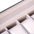 thumbnail image 3 of AMERTEER 6 Compartment Slots Watch Box Organizer Portable Practical Leather Watch Collection Storage Box for Men Women, 3 of 8