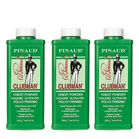 Pinaud Clubman Finest Powder for Men, Cornstarch Zinc Oxide Kaolin Formula, 9 oz (Pack of 3)