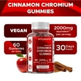thumbnail image 4 of 2 Pack - Vitamatic Sugar Free Chromium Gummies with Ceylon Cinnamon - 2000 mg per Serving - Non-GMO - Gluten Free - 60 Vegan Gummies, 4 of 10