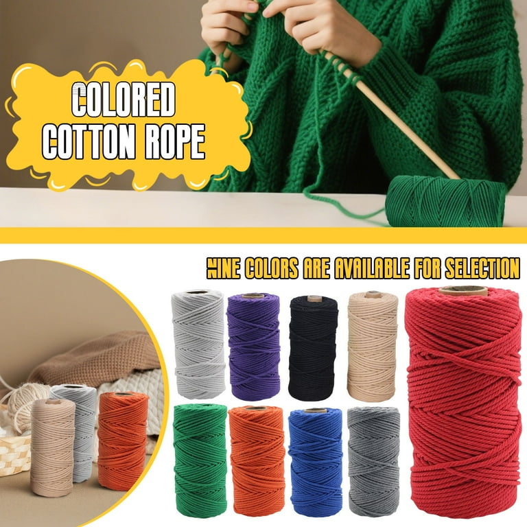 Corde Naturelle En Coton Bio 4mm Pour Macramé Et Déco - Bobine De 220 Yards (660 Feet)