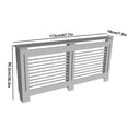 thumbnail image 6 of LUVODI 67.7x7.5x36.22 inch Grey Horizontal Radiator Cover Grill Shelf Cabinet MDF Wood Modern Traditional Furniture, 6 of 10