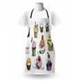 thumbnail image 3 of Dessert Apron, Yummy Cupcake Medley with Sprinkled Frosting and Cherry on Top Sketchy Illustration, Unisex Kitchen Bib with Adjustable Neck for Cooking Gardening, Adult Size, Multicolor, by Ambesonne, 3 of 4