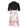 thumbnail image 5 of Weiqiqre Womens Dresses Summer Flowy Short Sleeve Empire Waist Summer Crewneck Midi Length Fashion Belted Sundresses for Women, 5 of 6
