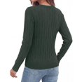 thumbnail image 5 of BTFBM Womens Sweaters Long Sleeve Crewneck Pullover Tops Dressy Casual Lightweight Knit Sweater,Small Hollow Out Boho Shirts, Fall Fashion,Winter Layer Basic Clothes,Business Casual Outfits, 5 of 9