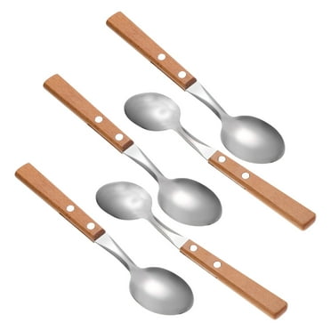 5 Pcs Handle Silverware 304 Stainless Steel Spoon Multipurpose Spoons