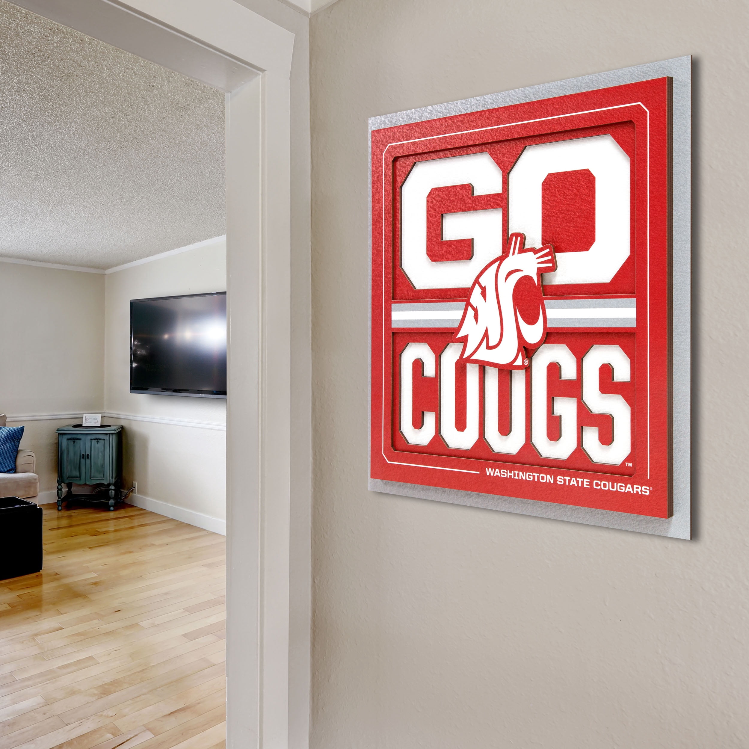 YouTheFan NCAA Washington State Cougars Slogan Series 3D Wall Art