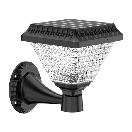

KAGDIDA Square Solar Wall Lights Warm Light Waterproof Decor for Patio Fence Wooden Post Black