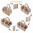 thumbnail image 3 of Baby Felt Storage Nursery Organizer Basket Infant Diaper Bag With Handle Changing Nappy Kids Storag, 3 of 5