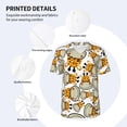thumbnail image 3 of Hirioo Giraffes Head for Men's Baseball T-shirt Shirts Short Sleeve Casual Summer Button Stretch T Shirts,Size S-4XL-Small, 3 of 7