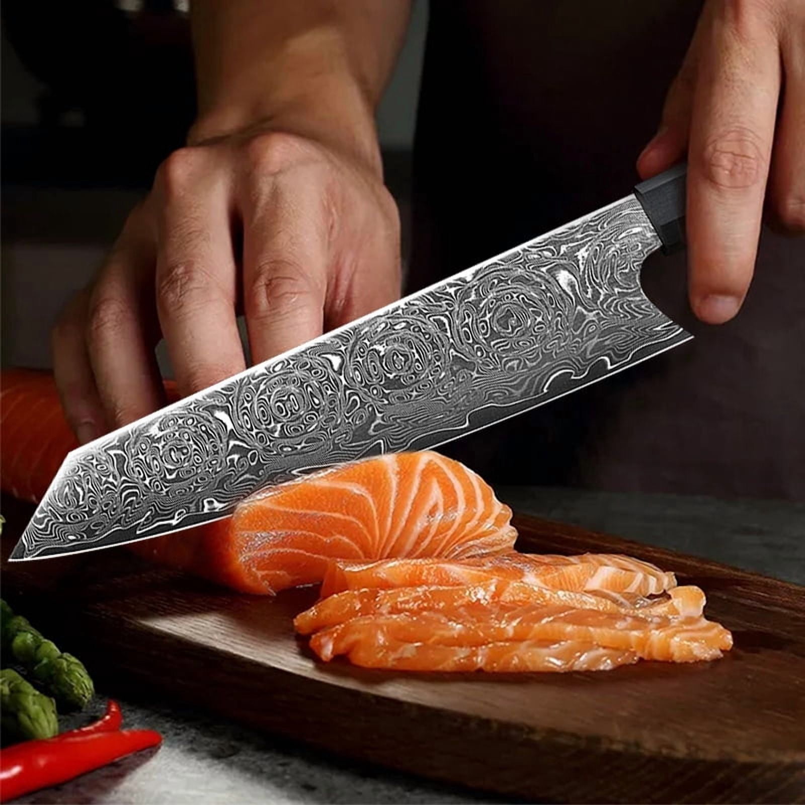 Japanese VG10 Damascus Steel Chef Knife Set, with Gift Box, Ultra Sharp Cooking Cutlery for Home Use