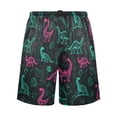 thumbnail image 2 of Men’s Sleep Shorts Relaxed Fit Lounge Pants with Pockets Mens Pajama Loungewear Home Wear Comfort Cute Green Dinosaurs Small, 2 of 7