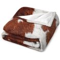 Cow Print Blanket Soft Fleece Flannel Cozy Cute Blankets Warm Plush