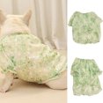 thumbnail image 3 of Floral Printing Pet Clothes - Breathable and Elegant Lovely Pet Sweatshirt Costume for Outdoor Activities, 3 of 8