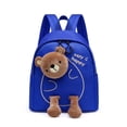 thumbnail image 3 of ibiyuan Student Backpack Teen Kawaii School Bag with Multi-Pockets Clear Print Back To School Supplies College Students School Bag Casual Travel Daypack,One Size,Blue, 3 of 4