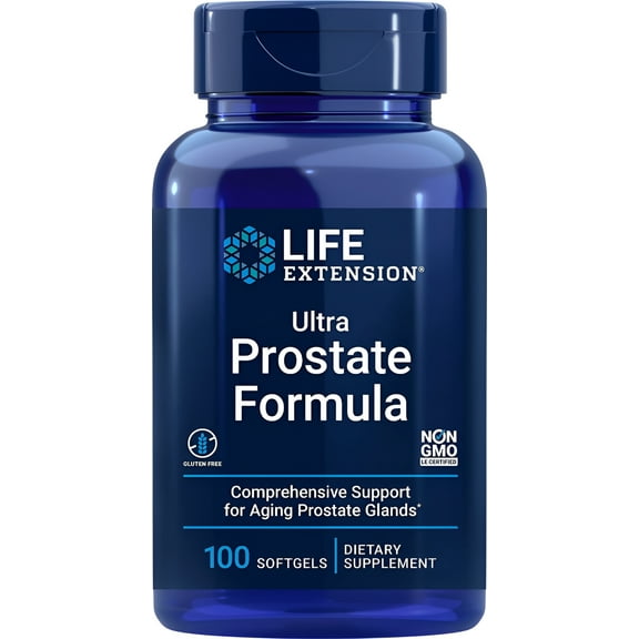 Life Extension Ultra Prostate Formula, 100 Softgels - Natural Prostate Supplement for Men - New Blue Bottle
