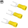 thumbnail image 4 of Terminal de horquilla, terminales de cable de conector de terminal de cable eléctrico aislado de 250 piezas construidos para precisión, 4 of 8