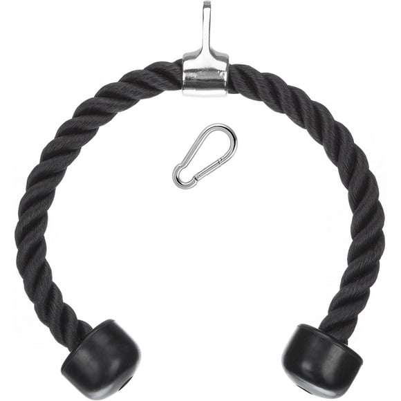 Tricep Push Pull Down Rope Cord for Multi Gym,Cable Attachment Complete with Snap Hook Carabiner
