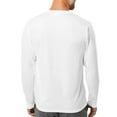 thumbnail image 5 of Men's Long Sleeve Crew Neck Ribbed Cuff Solid Tee/T-Shirt , White 2XL, 1 Pack, 5 of 7