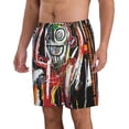 thumbnail image 2 of Jean Michel Basquiat Men's Beach Shorts Quick Dry Athletic Workout Swim Shorts Elastic Waist Drawstring Summer Shorts, 2 of 5