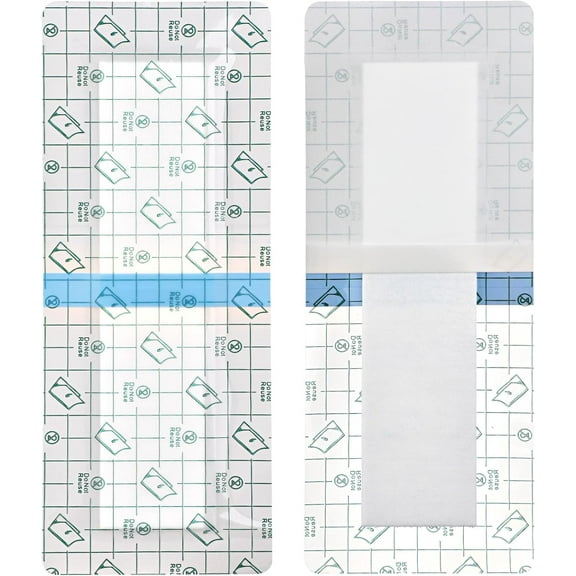 14 PCS Long Waterproof Bandage - 4x12" Knee, Hip Surgery Recovery, Shower Protector, Surgical Incision Adhesive Dressing