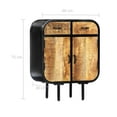 thumbnail image 4 of Sideboard 60x30x75 cm 0 Internal Shelves Solid Mango Wood and Iron, 4 of 5