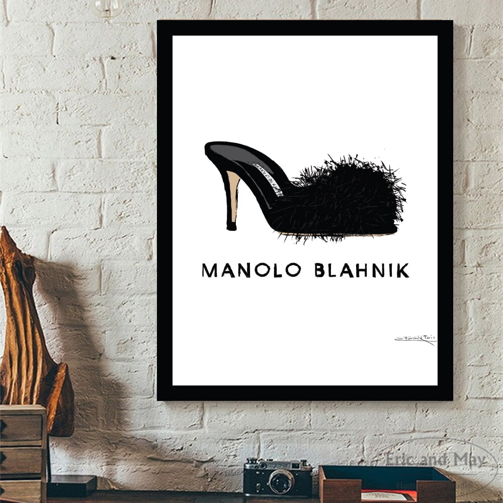 Fashion Designer Glam Shoe - Framed Print