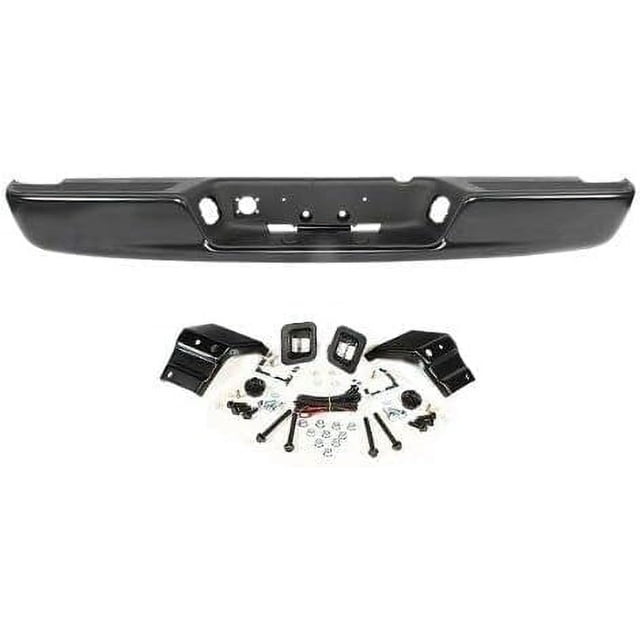 Tecman Rear Bumper Assembly for dodge ram black-w/Pad & Brackets OEM Replacement 4