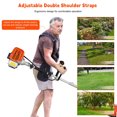thumbnail image 4 of Floseru 52cc Weed Wacker Gas Powered, 2-Stroke Gas String Trimmer with 1.2L Fuel Tank, 2.2KW/8500RPM Weed Eater with Multi Accessories and Sharp Blade, Weed Eater for Villa, Garden, Lawn, Park, 4 of 8