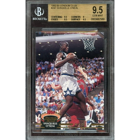 Stadium Club - 1992-93 stadium club #247 SHAQUILLE O'NEAL magic rookie BGS 9.5 (9.5 9 9.5 9.5)