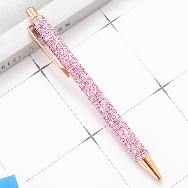 WIFKLSIIPG Gold Powder Press Ballpoint Pen Press Pen Work Teacher Student Stationery Ballpoint Pen Multi Color Press Pen 1ML