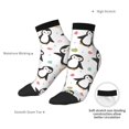 thumbnail image 6 of Fuzoiu Colorful Hearts Penguin Print Adult Socks, Crew Moisture-wicking Socks, Unisex Cushion Crew Socks,Casual Sports Ankle Socks, 6 of 7