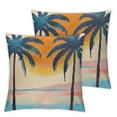 thumbnail image 2 of Nawypu Set of 2 Modern Tropical Pillow Covers Leaves Palm Tree Decorative Throw Pillow Cases Soft Outdoor Pillow Covers for Patio Sofa Couch Bedroom Home Decor, 2 of 6