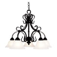 thumbnail image 2 of Elk Lighting Buckingham - Five Light Chandelier, Matte Black Finish with White Faux-Alabaster Glass, 2 of 2