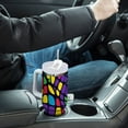 thumbnail image 4 of Yayeee 30oz Stainless Steel Tumbler with Straw and Handle Double-Wall Insulated Travel Water Bottle, Colorful Psychedelic, 4 of 8