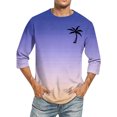 thumbnail image 1 of WEAIXIMIUNG T-Shirt Homme Manches 3/4 Saint-Valentin Décontracté Col Rond Confortable Couleur Unie, 1 of 4
