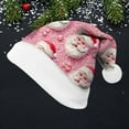thumbnail image 4 of Rotm Christmas Tree Hat Christmas Knitted Santa Hats Elf Hat Crochet Christmas Beanie Xmas Party Caps for Adults Women Men Pink,S, 4 of 5