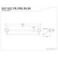 thumbnail image 2 of Kingston Brass BA1163SN Vintage 24" Dual Towel Bar, Brushed Nickel, 2 of 2