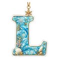 thumbnail image 2 of AZXY Christmas Winter Seaside Alphabet Tree Hanging Decor, Blue Wave Shell Letter Acrylic Suncatcher, Home Christmas Decorations, Custom Initial Holiday Pendant for Front Door Garland Mantel, L, 2 of 7
